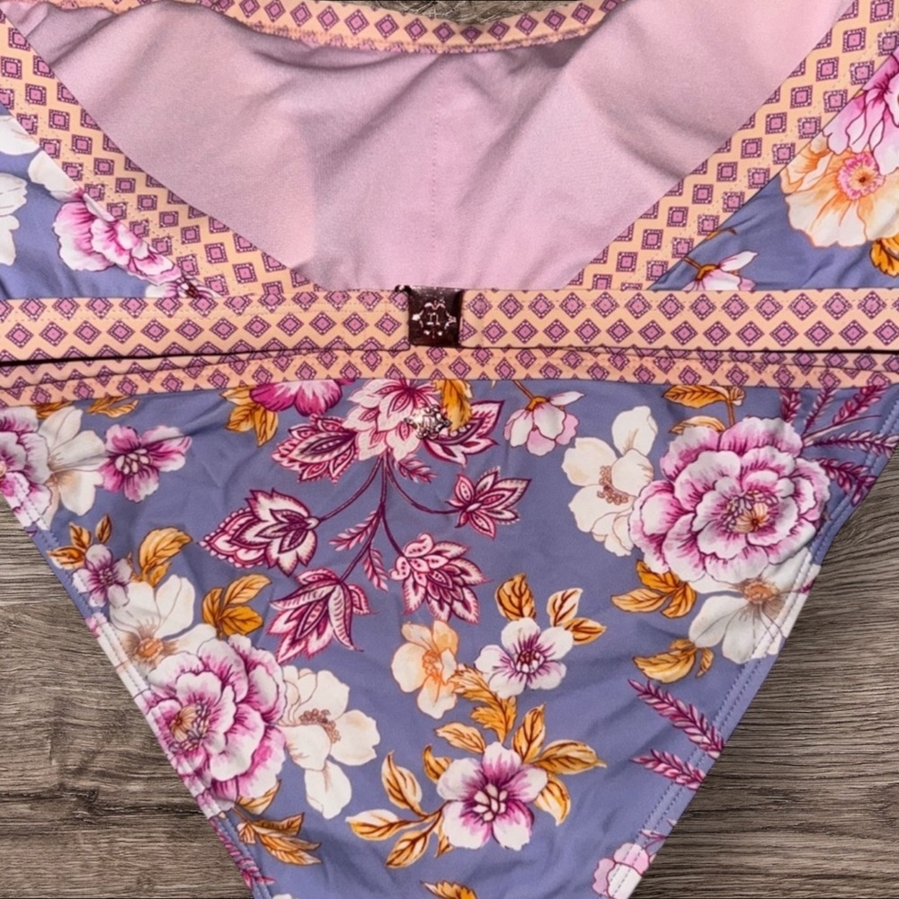 NWOT- Nanette Lepore Lavender Floral Bikini - Picture 5 of 9